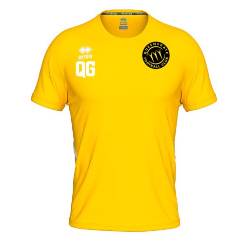 Queensgate Errea Marvin Shirt Yellow White Initials