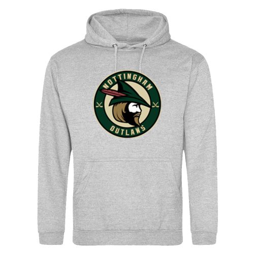 NOIHC Just Hoods College Hoodie Heather Grey Front Large