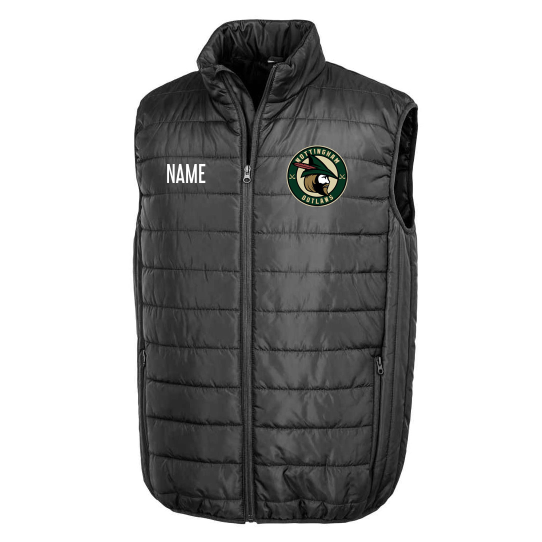 NOIHC Result Genuine Recycled Promo Padded Bodywarmer Black Trad Logo
