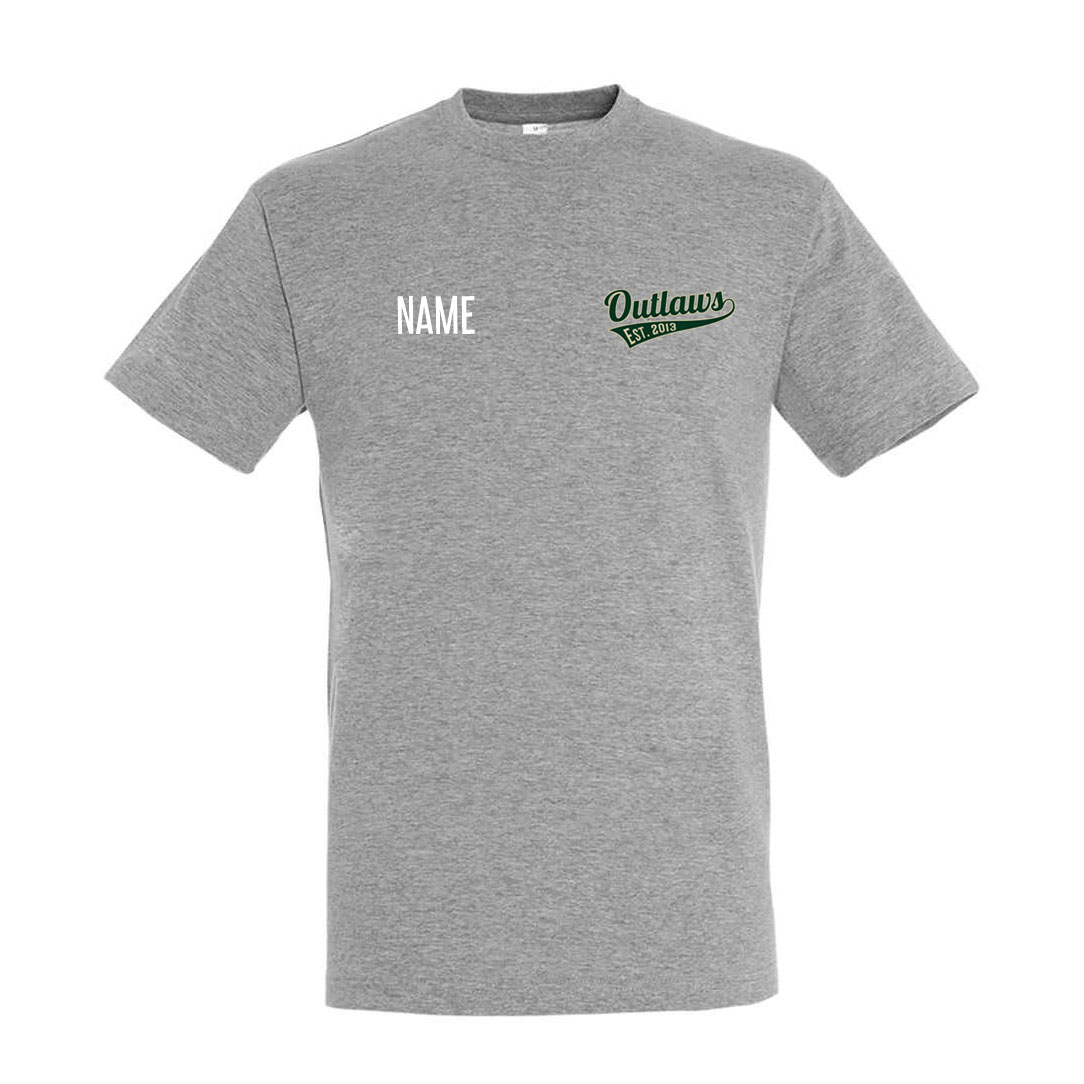 NOIHC Sol Regent T Shirt Grey Marl Text Badge Left