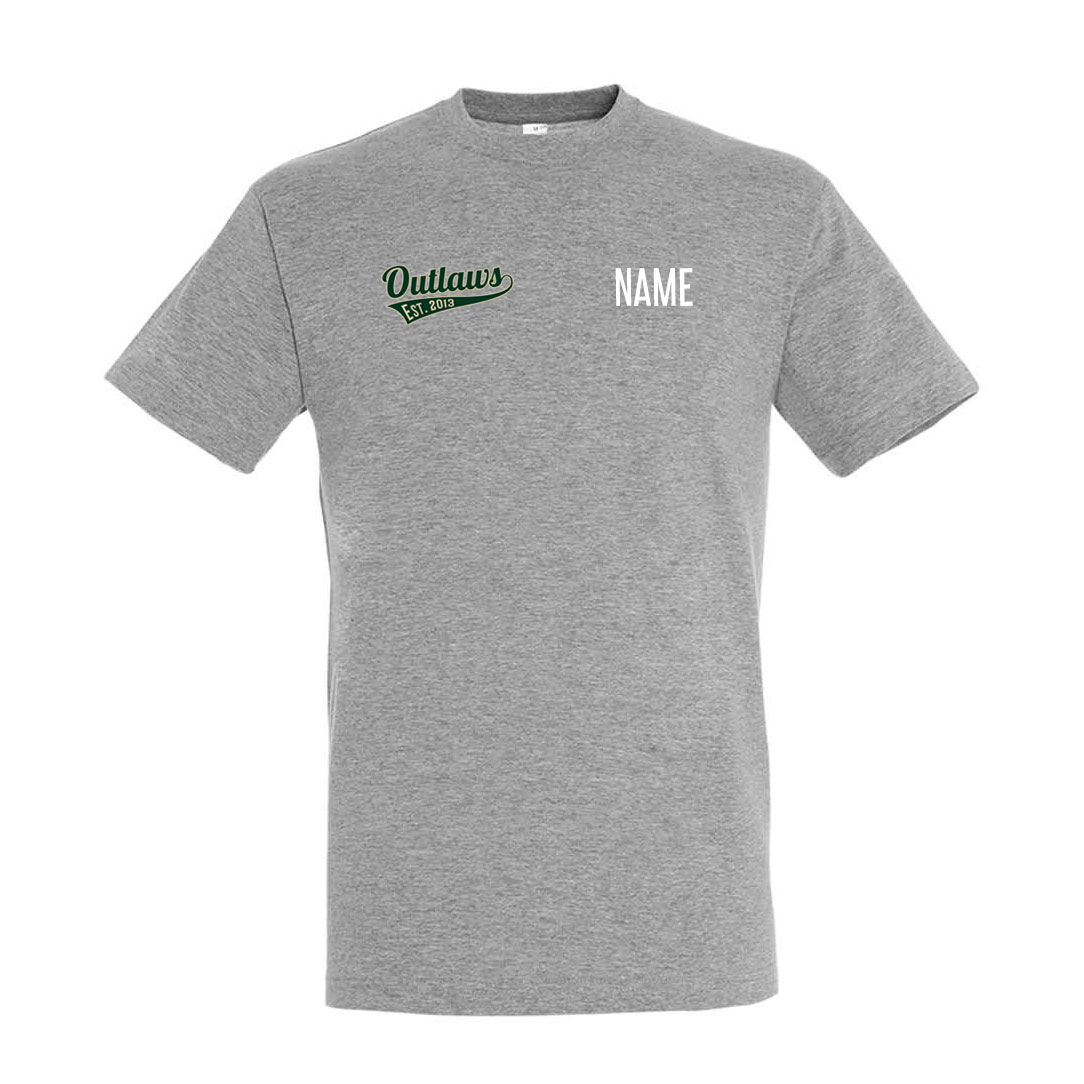 NOIHC Sol Regent T Shirt Grey Marl Text Badge Right